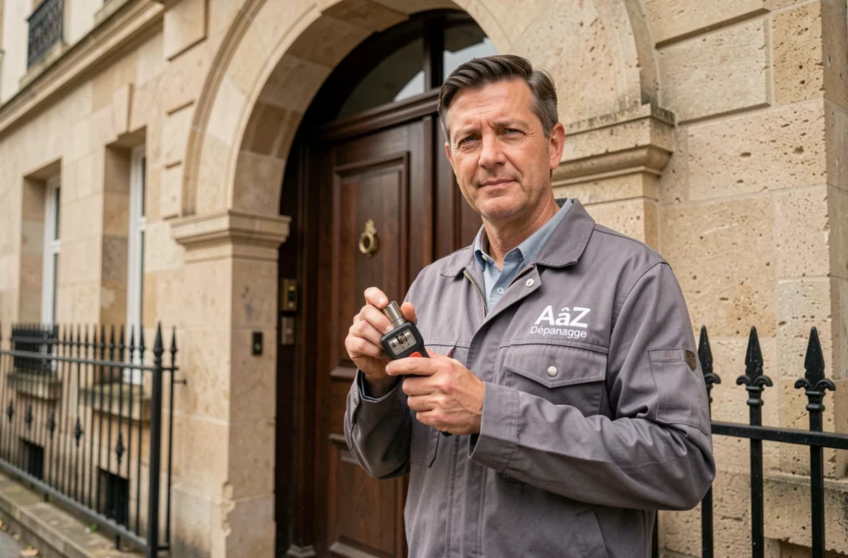 Serrurier de confiance AàZ Dépannage devant un immeuble résidentiel d'Angers