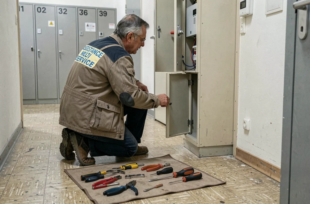 Technicien Assistance Multi Service Serrurerie intervenant dans une résidence du département 49