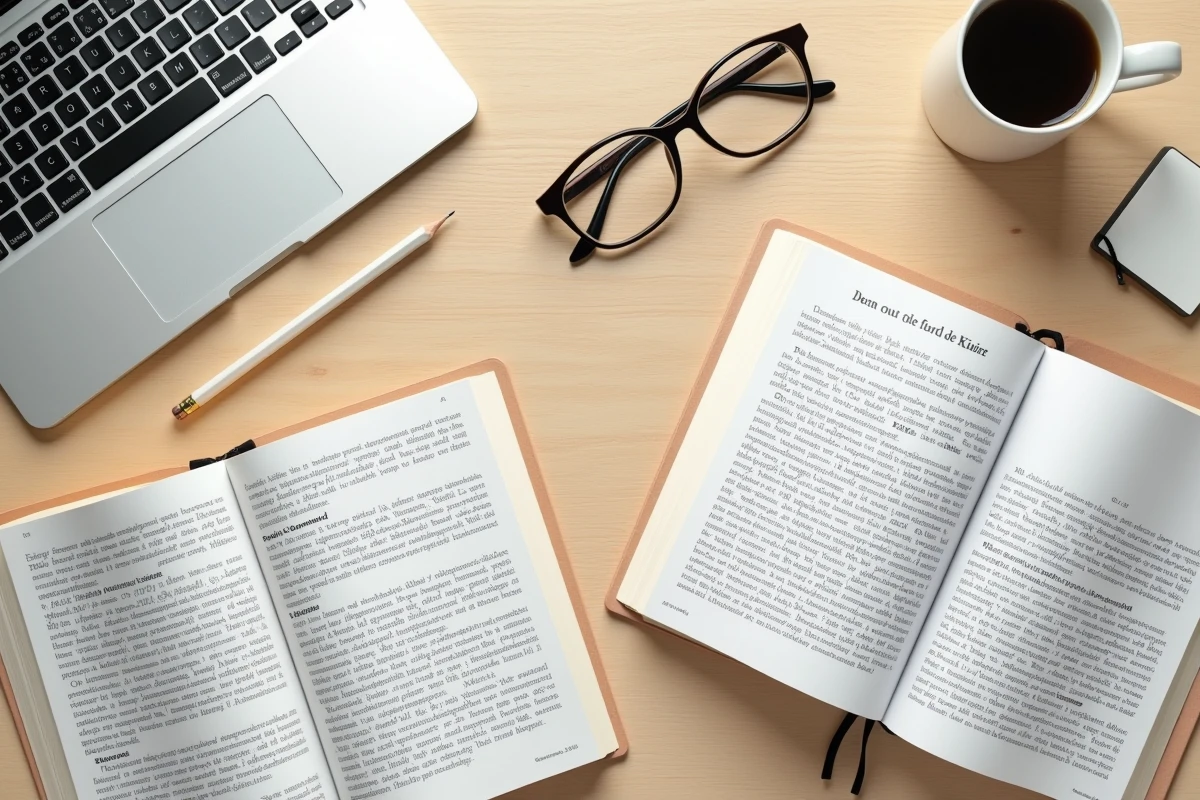 Vue du dessus de trois livres pratiques ouverts montrant leurs numéros ISBN sur la page de copyright et la quatrième de couverture