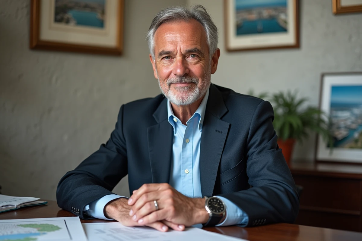 Le maire de La Ciotat dans son bureau avec documents officiels