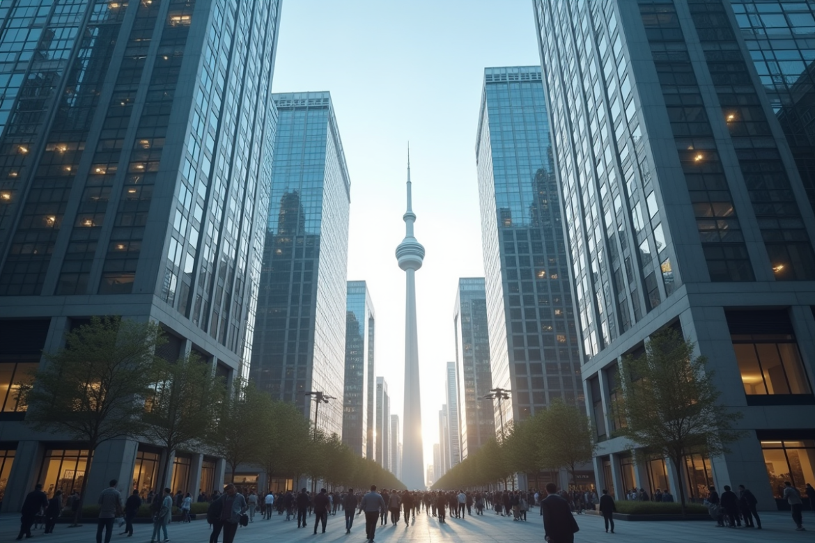 Quartier urbain avec zone sans réseaux et personnes perplexes